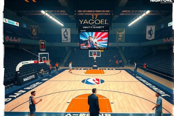 录像中的NBA姚明比赛，篮球巨星的传奇时刻